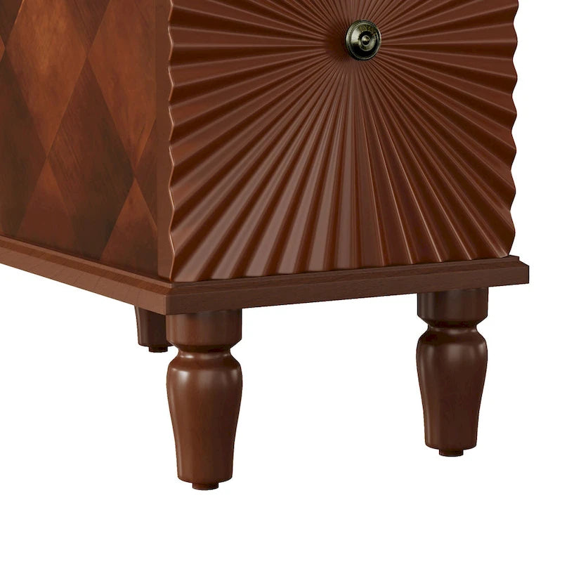 Table d'appoint de canapé moderne à 2 tiroirs