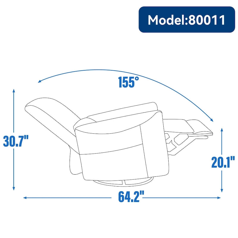 Fauteuil inclinable électrique ergonomique marron avec fonction pivotante, basculante et ports USB