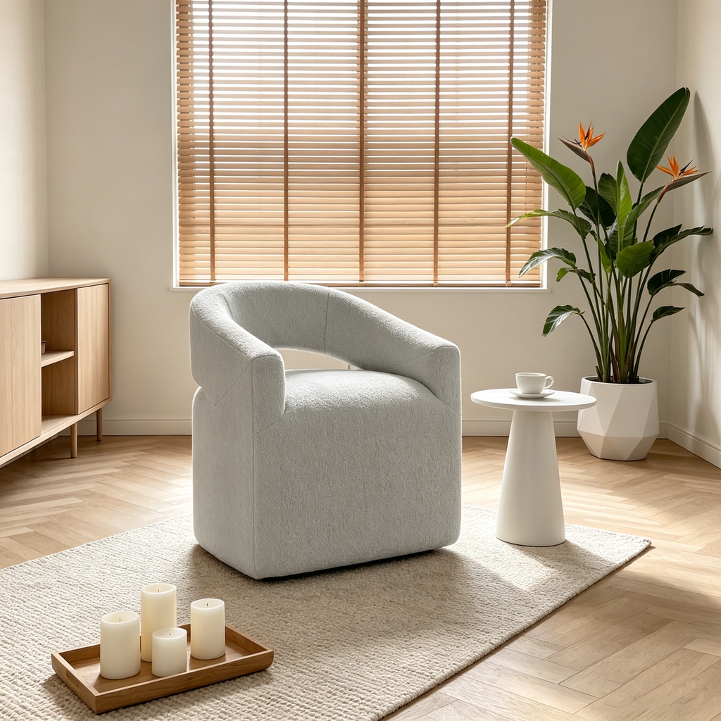Fauteuil baquet rond moderne