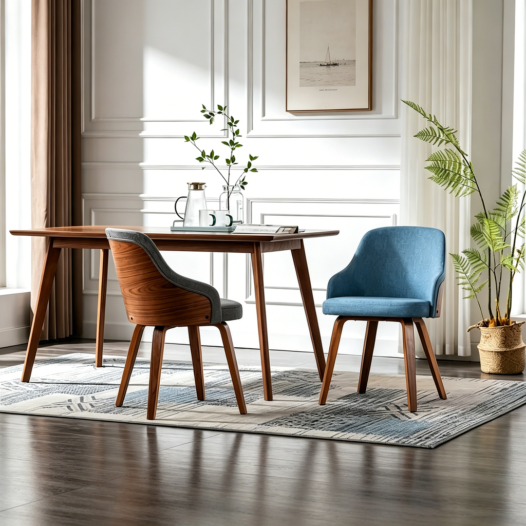 Chaises de salle à manger tapissées (lot de 2)