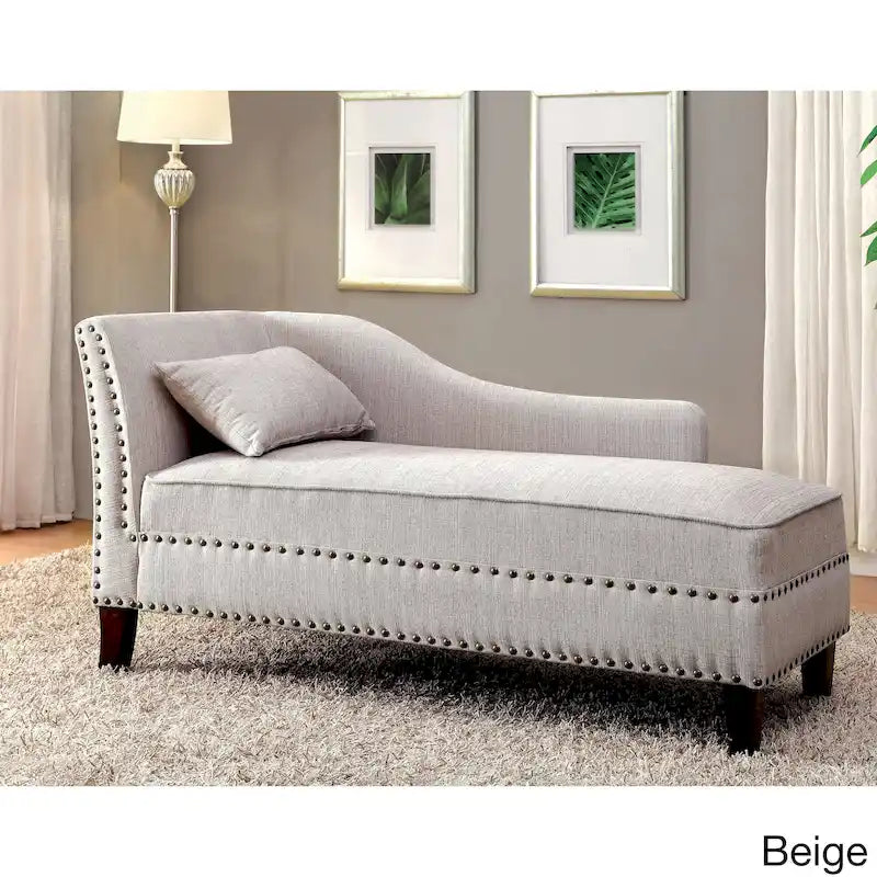 Chauffeuse en tissu de style transitoire avec clous décoratifs