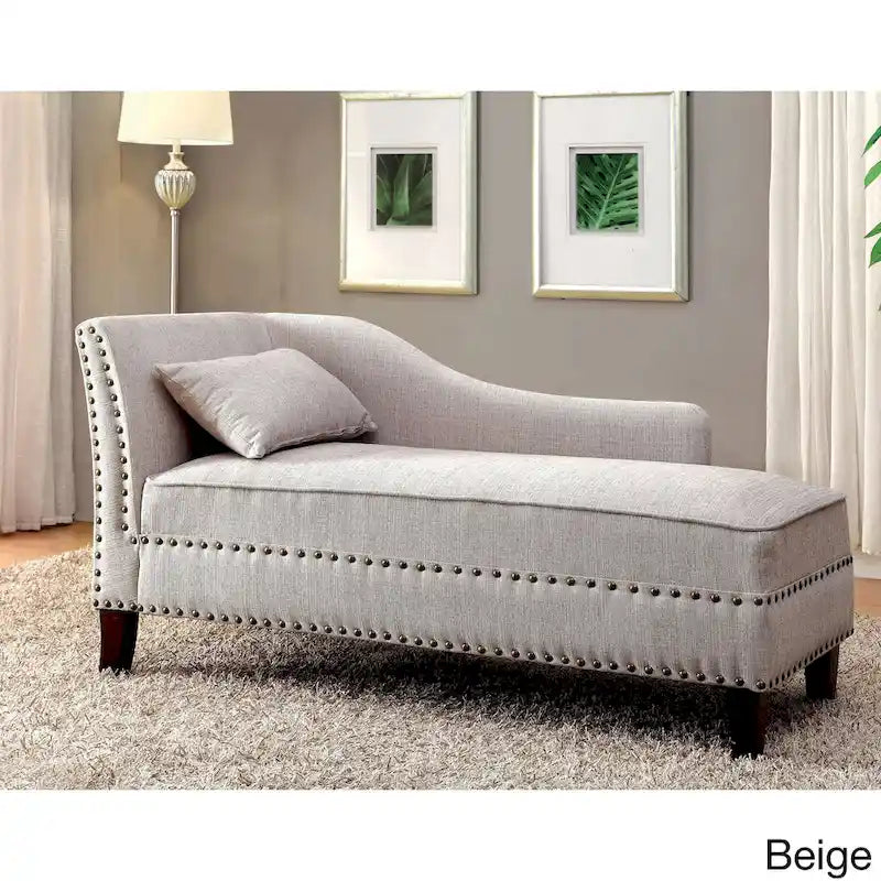 Chauffeuse en tissu de style transitoire avec clous décoratifs