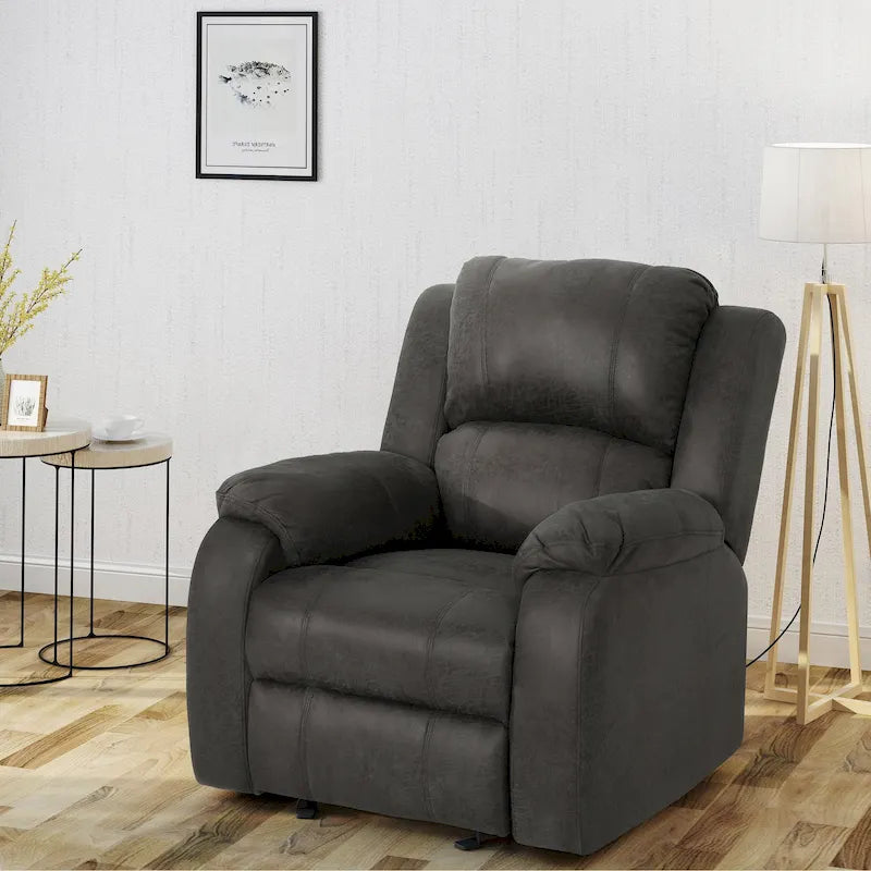 Fauteuil inclinable en tissu classique avec mécanisme de glisse