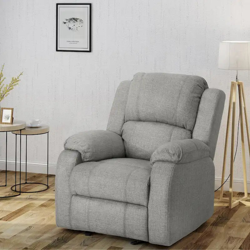 Fauteuil inclinable en tissu classique avec mécanisme de glisse