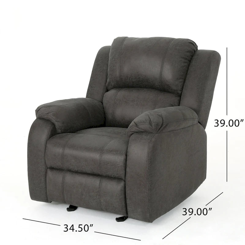 Fauteuil inclinable en tissu classique avec mécanisme de glisse