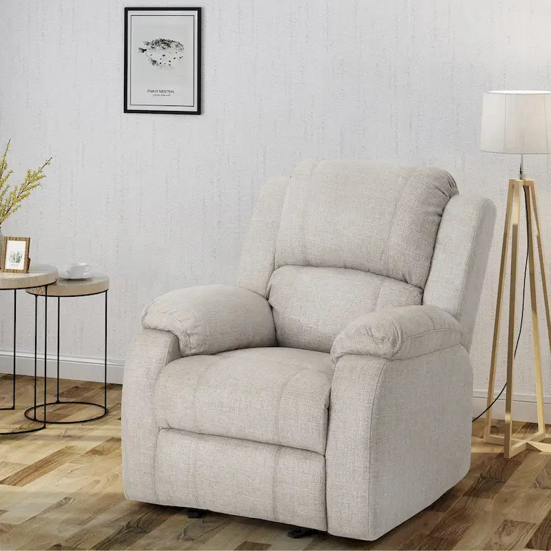 Fauteuil inclinable en tissu classique avec mécanisme de glisse