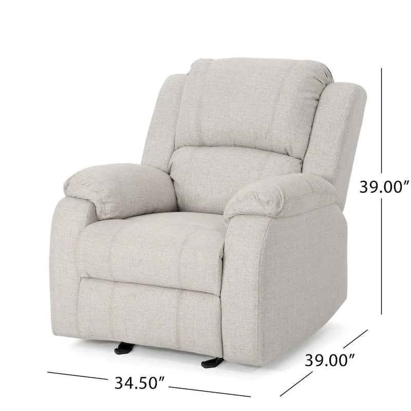 Fauteuil inclinable en tissu classique avec mécanisme de glisse