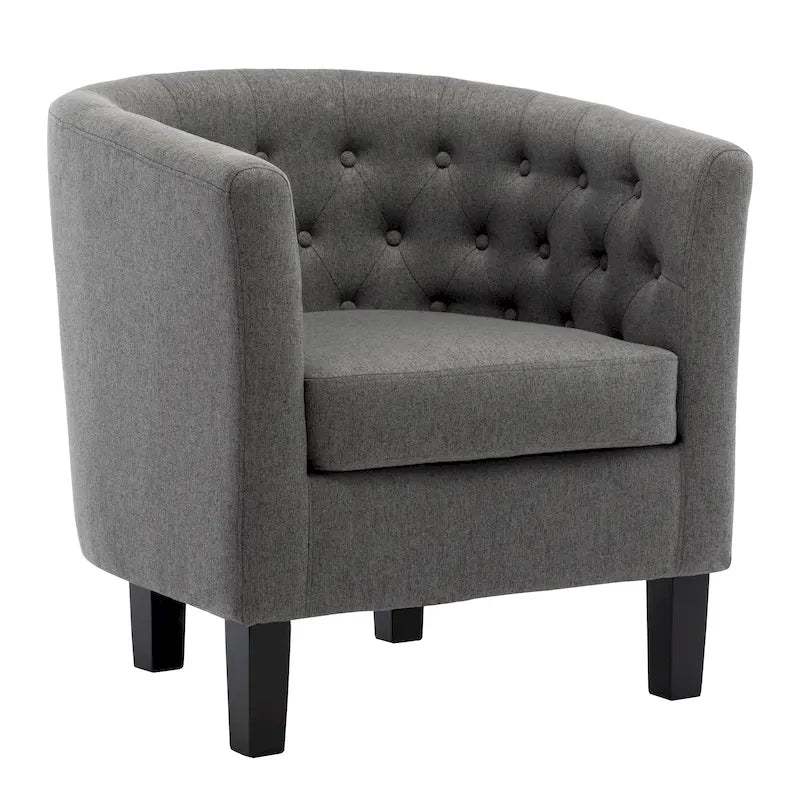 Fauteuil club capitonné en tissu