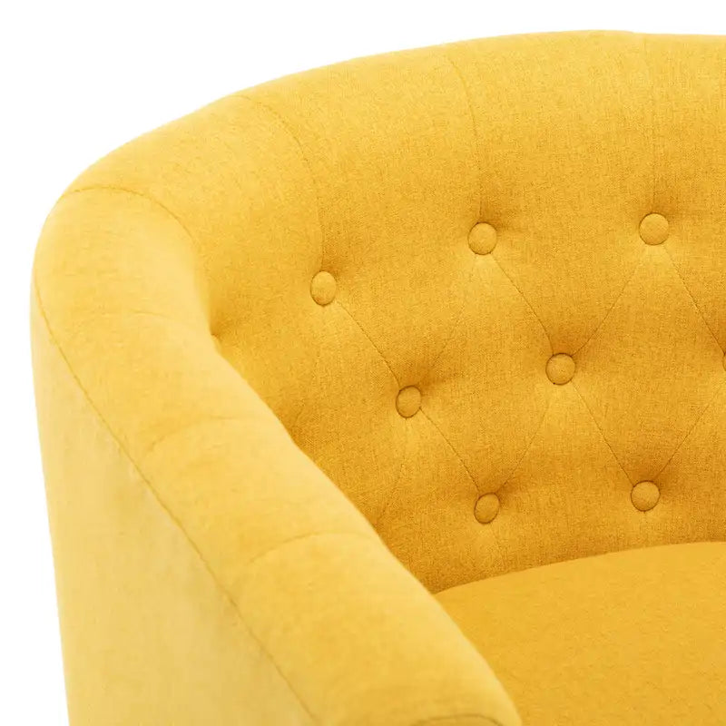 Fauteuil club capitonné en tissu