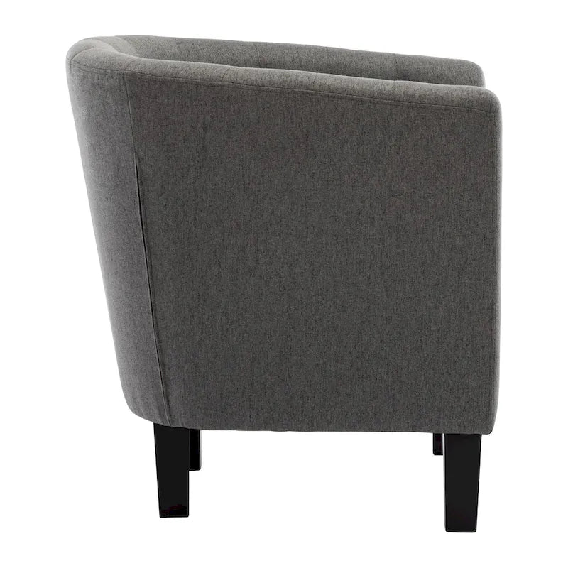 Fauteuil club capitonné en tissu