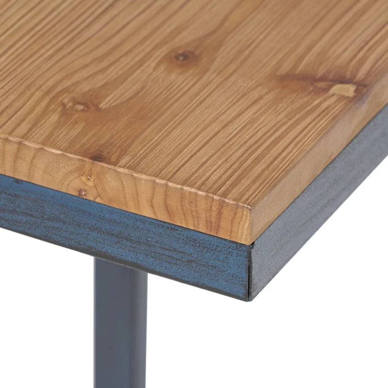 Tables gigognes en sapin de style industriel moderne (lot de 3)