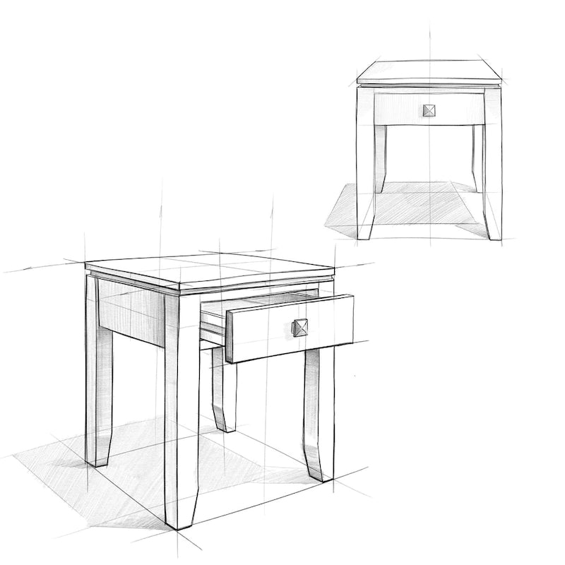 Rectangle étroit contemporain de 14 pouces de large