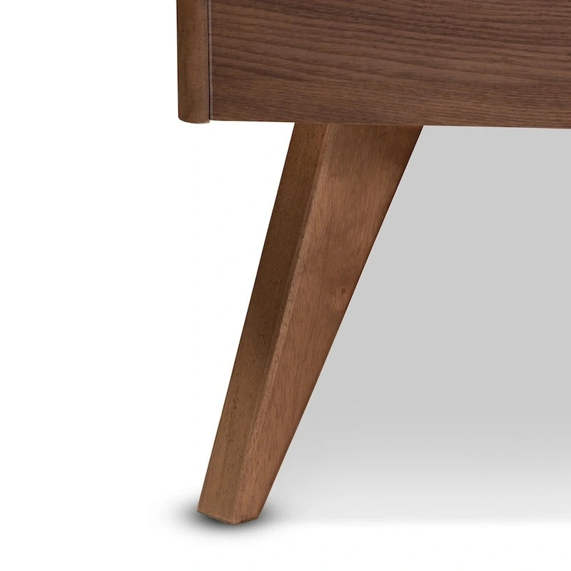 Lit plateforme en bois style moderne du milieu du siècle