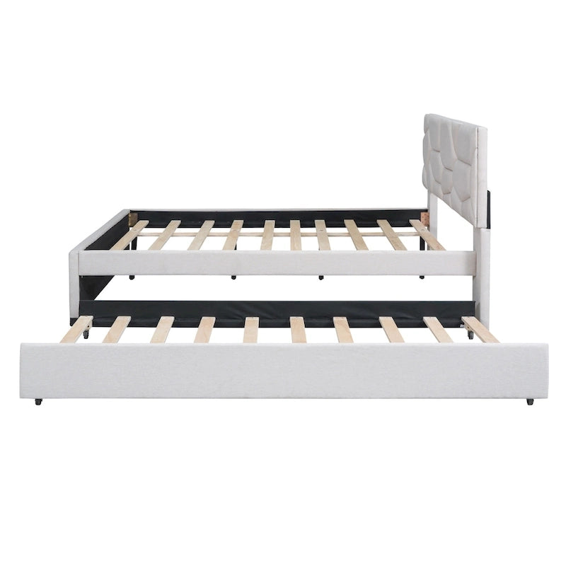 Lit plateforme rembourré grand format