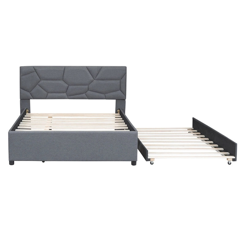 Lit plateforme rembourré grand format
