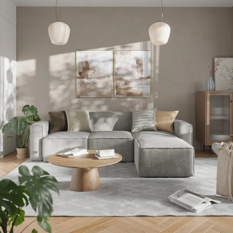 Canapé modulaire moderne avec repose-pieds