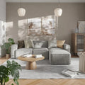 Canapé modulaire moderne avec repose-pieds