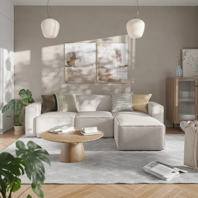 Canapé modulaire moderne avec repose-pieds