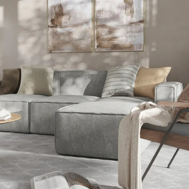 Canapé modulaire moderne avec repose-pieds