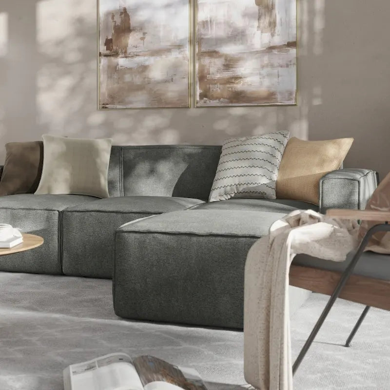 Canapé modulaire moderne avec repose-pieds