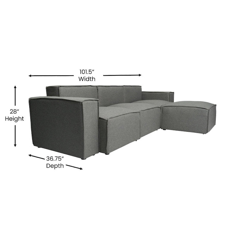 Canapé modulaire moderne avec repose-pieds