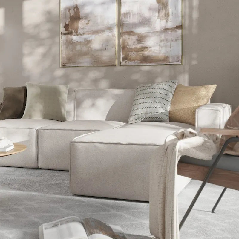 Canapé modulaire moderne avec repose-pieds