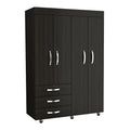 Armoire mobile avec tringles