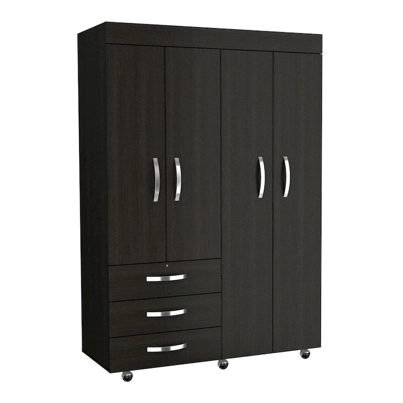 Armoire mobile avec tringles