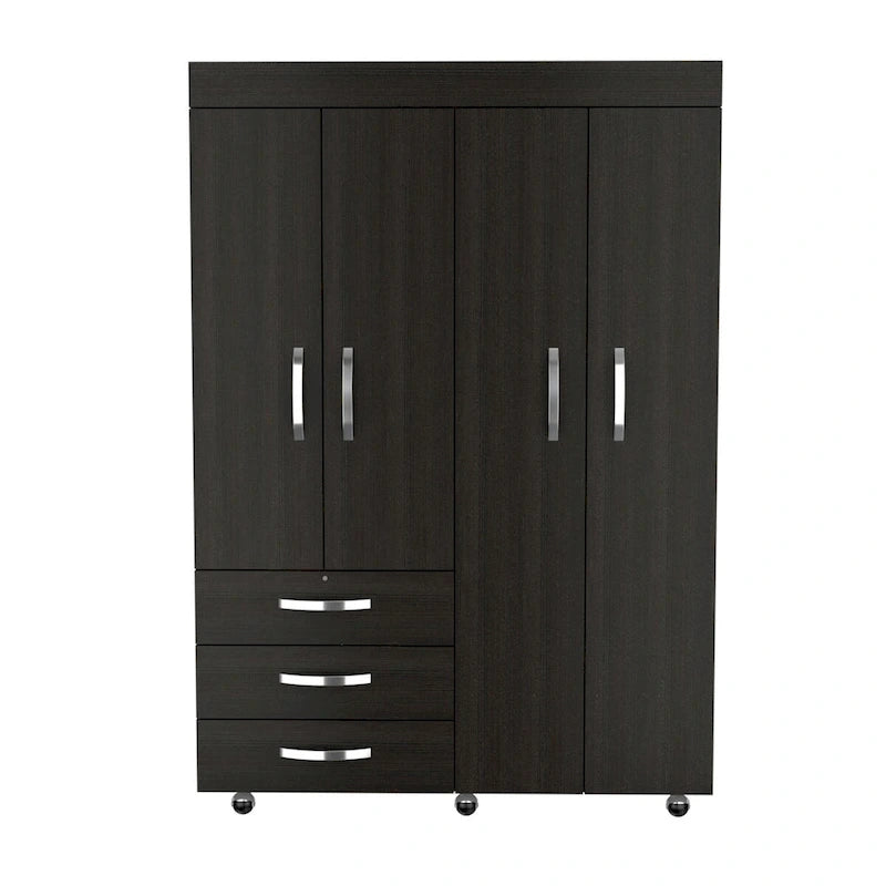 Armoire mobile avec tringles