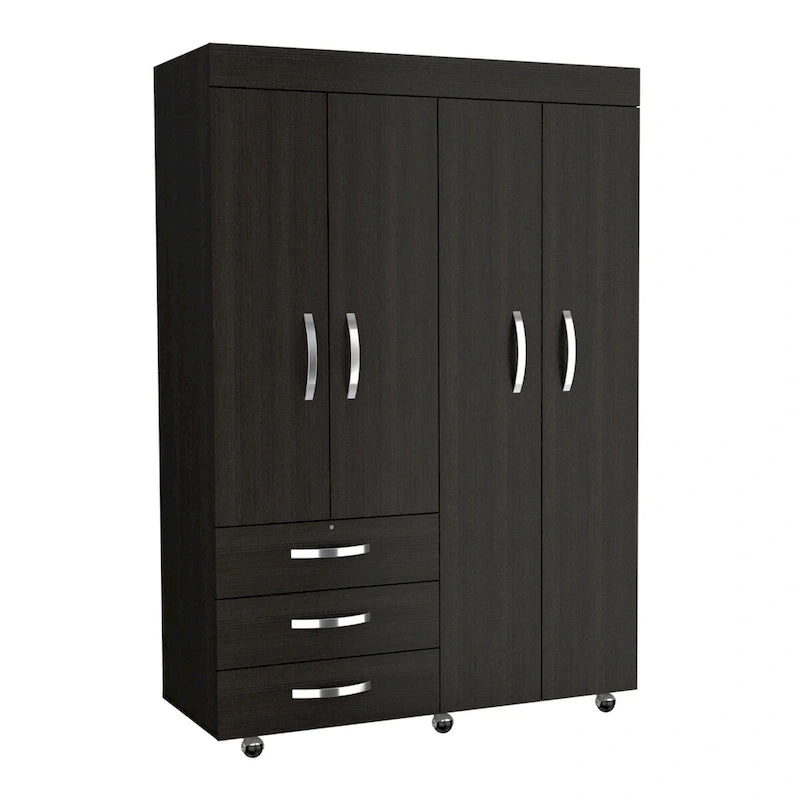 Armoire mobile avec tringles