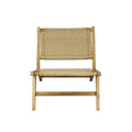 Fauteuil de salon sans accoudoirs tissé en jonc de mer, style Mid-Century Modern