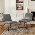 Fauteuil d'appoint en similicuir style Mid-century avec dossier réglable, lot de 2