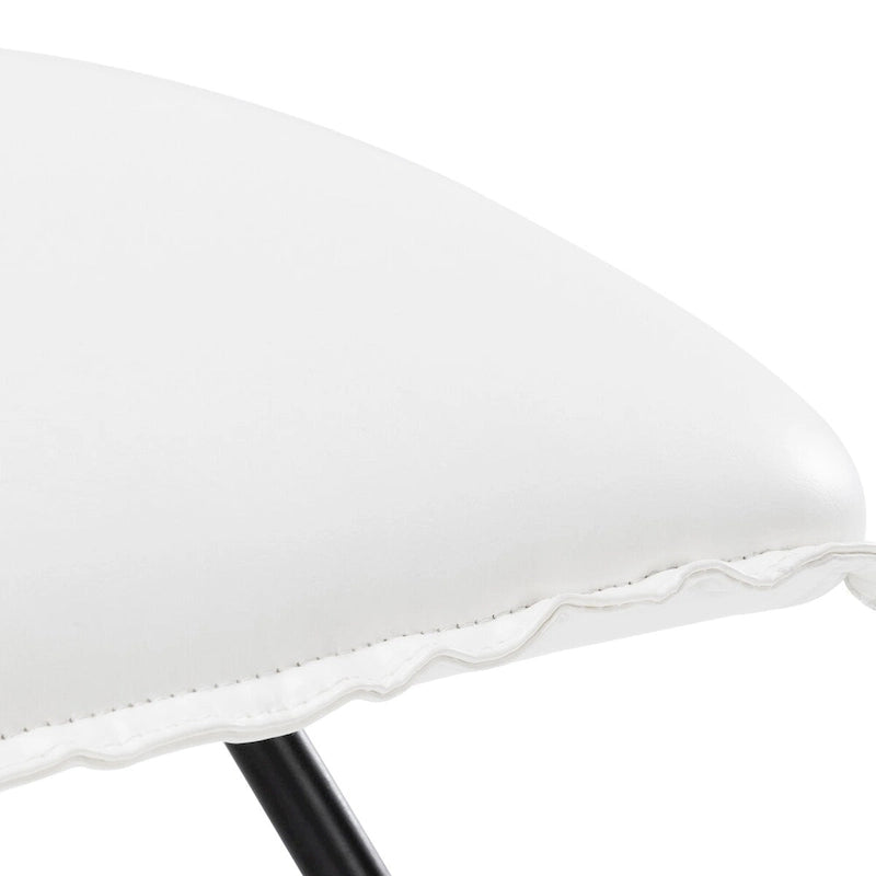Fauteuil d'appoint en similicuir style Mid-century avec dossier réglable, lot de 2