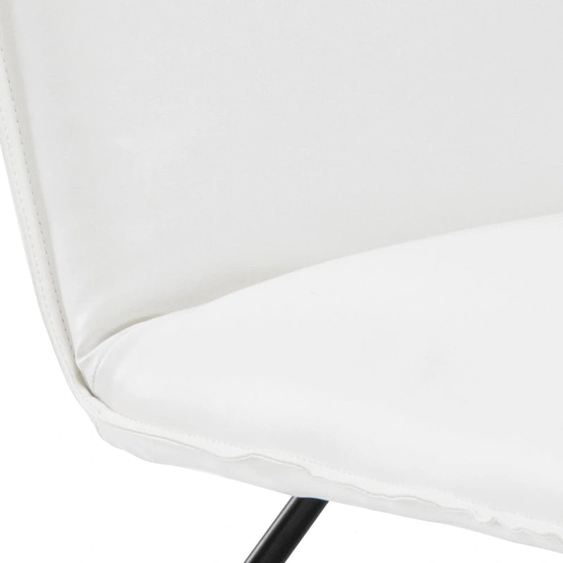 Fauteuil d'appoint en similicuir style Mid-century avec dossier réglable, lot de 2
