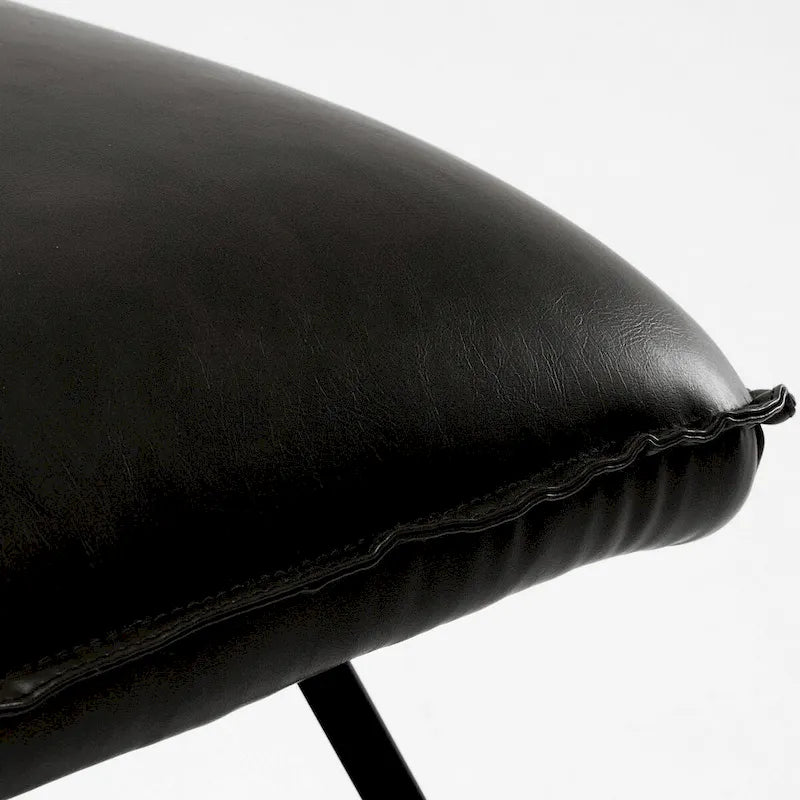 Fauteuil d'appoint en similicuir style Mid-century avec dossier réglable, lot de 2