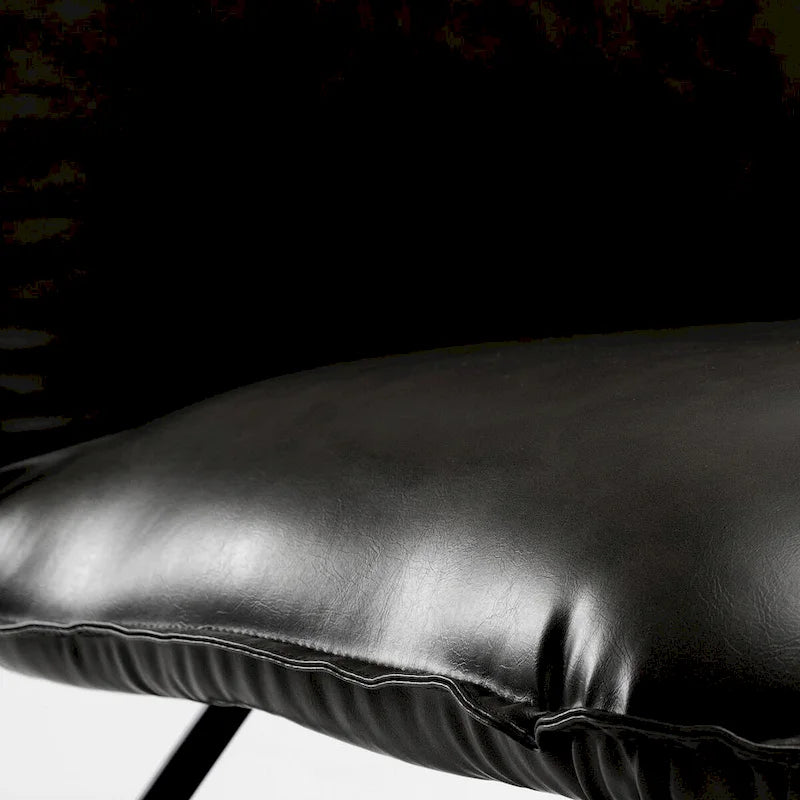 Fauteuil d'appoint en similicuir style Mid-century avec dossier réglable, lot de 2