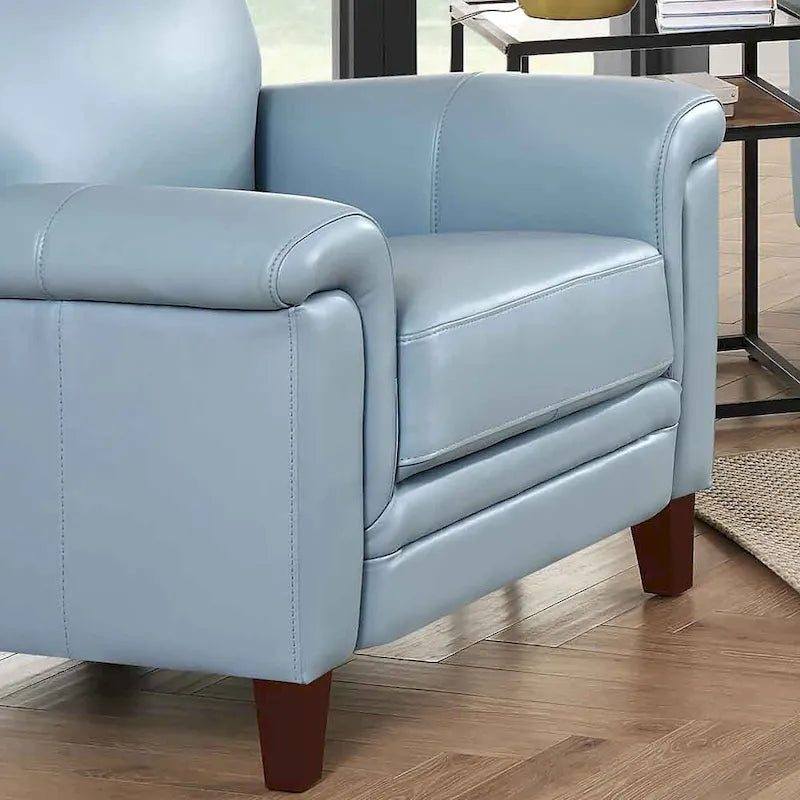 Chaise en cuir pleine fleur avec mousse à mémoire de forme et ressorts