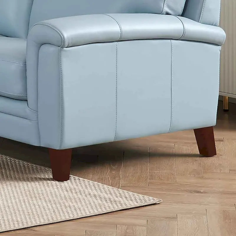 Chaise en cuir pleine fleur avec mousse à mémoire de forme et ressorts