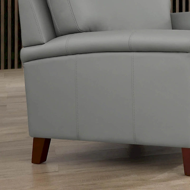 Chaise en cuir pleine fleur avec mousse à mémoire de forme et ressorts