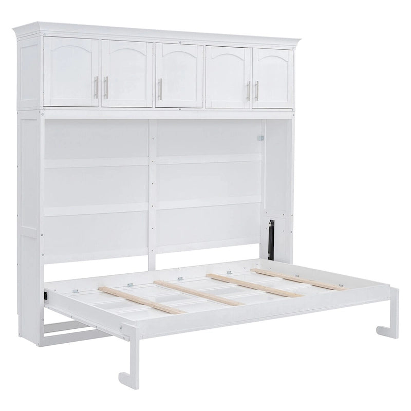 Lit escamotable mural Queen Size avec meubles hauts