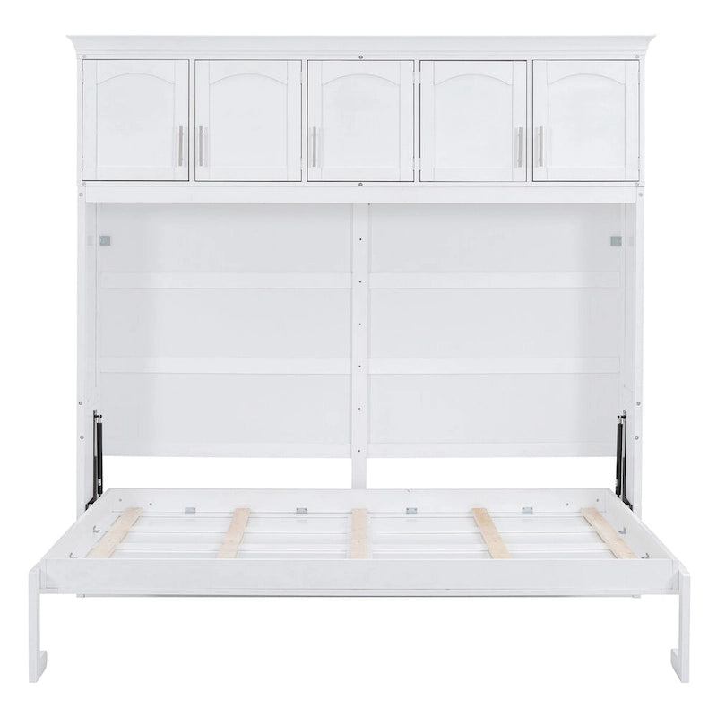 Lit escamotable mural Queen Size avec meubles hauts