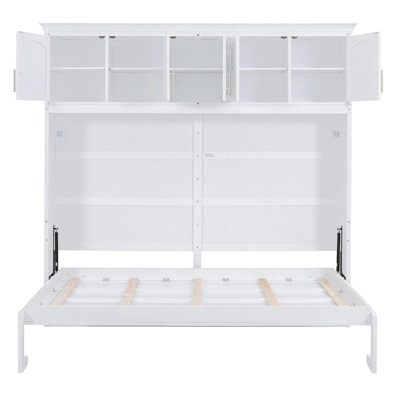 Lit escamotable mural Queen Size avec meubles hauts
