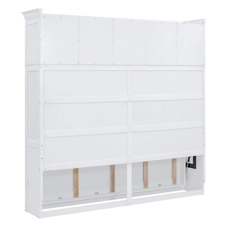 Lit escamotable mural Queen Size avec meubles hauts
