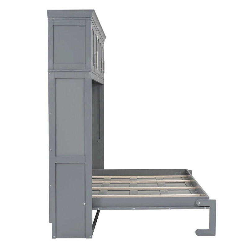 Lit escamotable mural Queen Size avec meubles hauts
