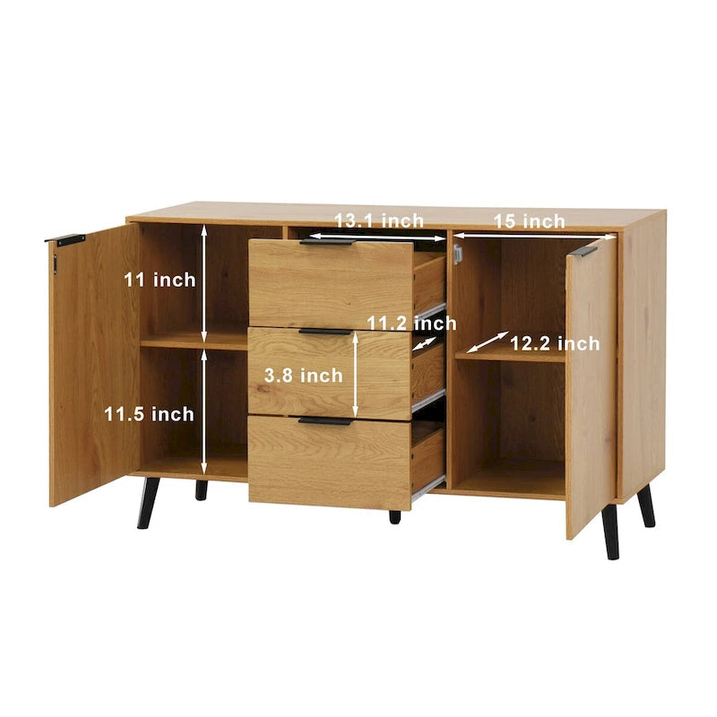 Buffet de salle à manger en bois avec rangement