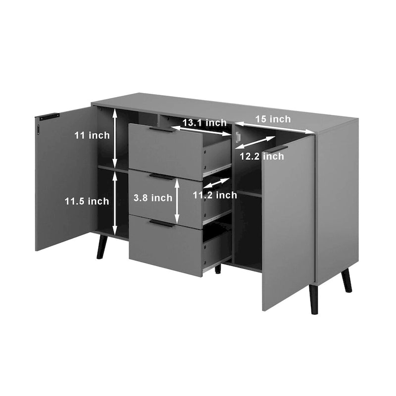 Buffet de salle à manger en bois avec rangement