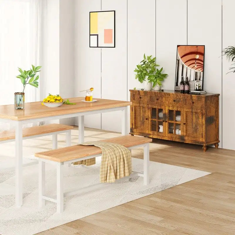 Banc de salle à manger style industriel - Ensemble de 2 pièces