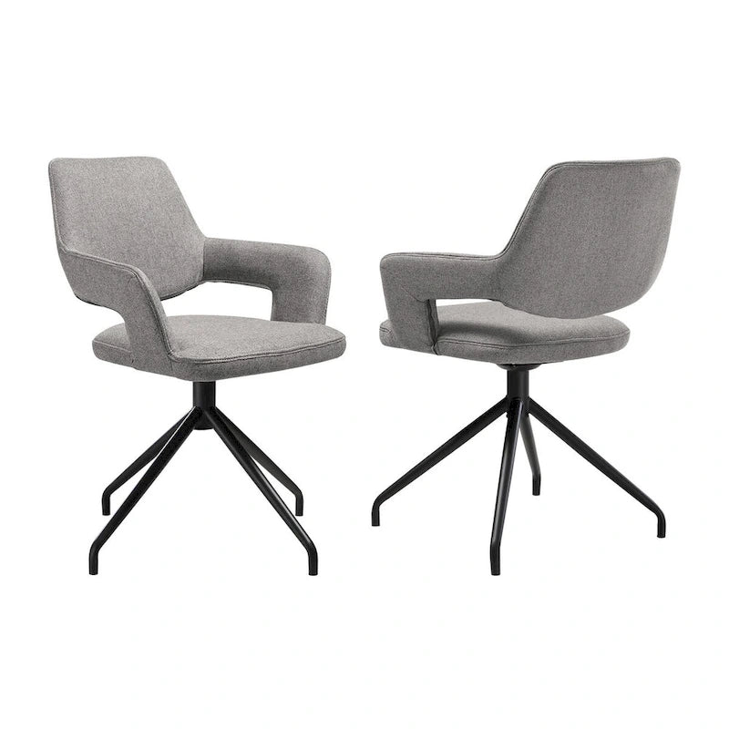 Lot de 2 chaises de salle à manger pivotantes de 23 pouces