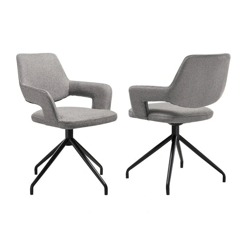 Lot de 2 chaises de salle à manger pivotantes de 23 pouces